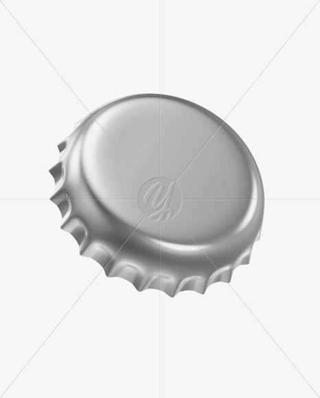 Download Glossy Metallic Bottle Cap Mockup In Bottle Mockups On Yellow Images Object Mockups PSD Mockup Templates