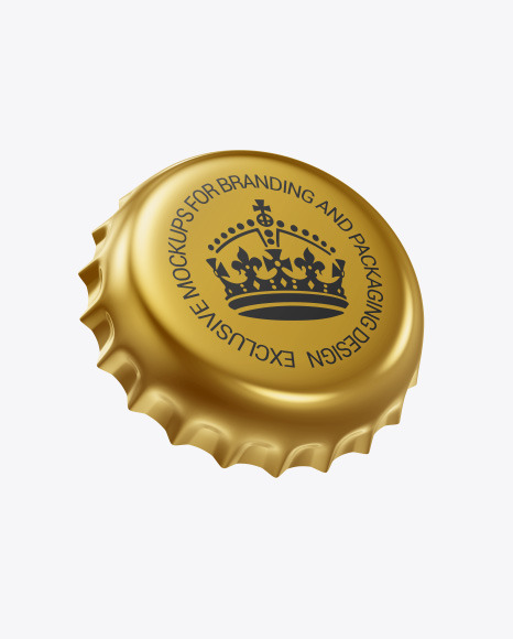 Glossy Metallic Bottle Cap Mockup In Bottle Mockups On Yellow Images Object Mockups