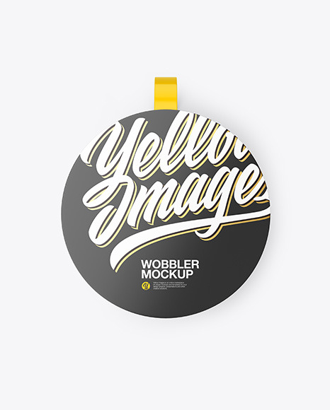 Download Glossy Wobbler Mockup In Indoor Advertising Mockups On Yellow Images Object Mockups PSD Mockup Templates