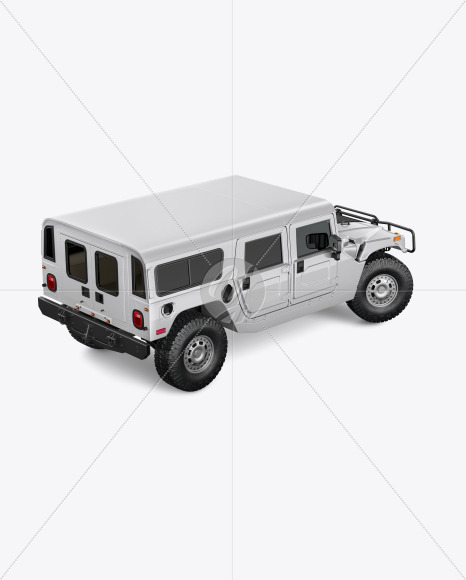 Off-Road SUV Mockup - Back Half Side View