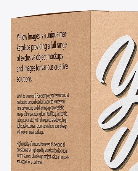 Kraft Box Mockup PSD #2