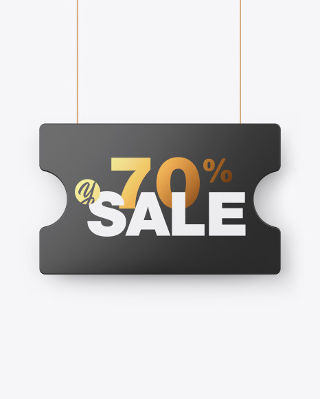 Matte Discount Sign Mockup PSD #2