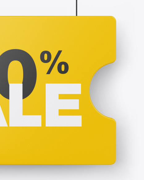 Matte Discount Sign Mockup PSD #6