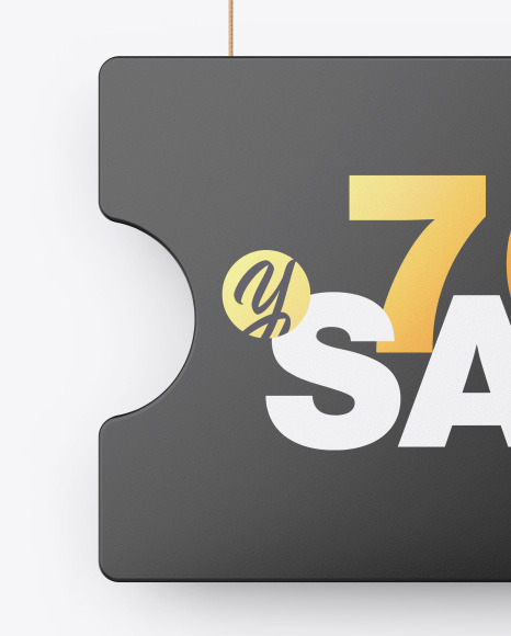 Matte Discount Sign Mockup PSD #7