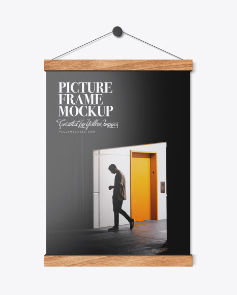 Wooden Picture Frame Mockup PSD #4