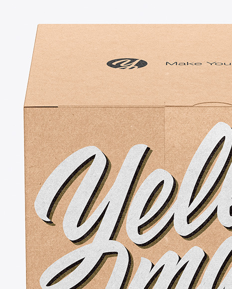 Kraft Box Mockup PSD #2