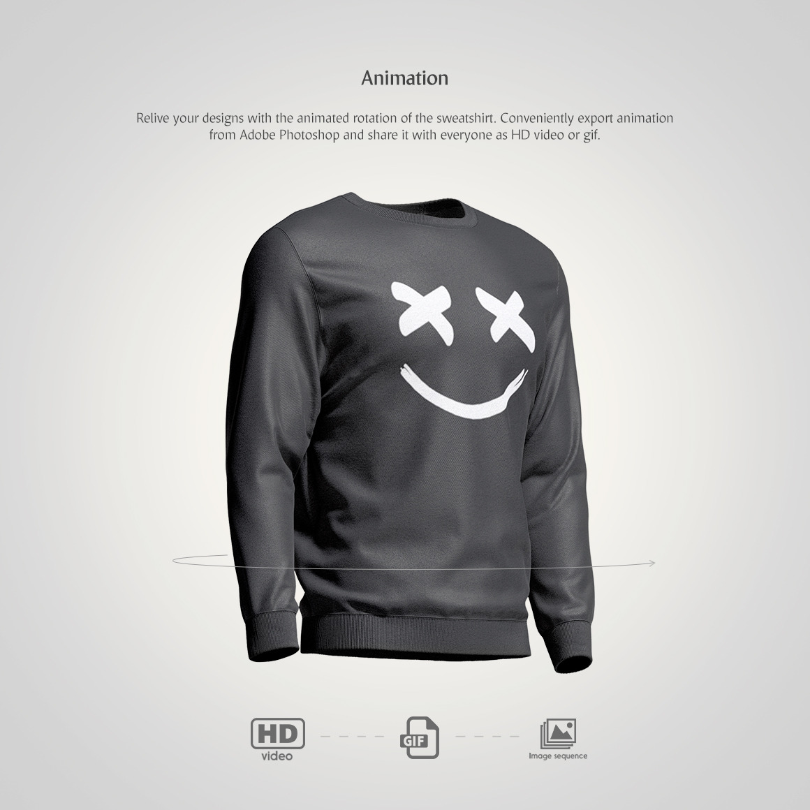 Download Sweatshirt Animated Mockup In Apparel Mockups On Yellow Images Creative Store PSD Mockup Templates