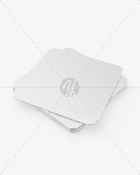 Textured Beverage Coasters Mockup PSD #1