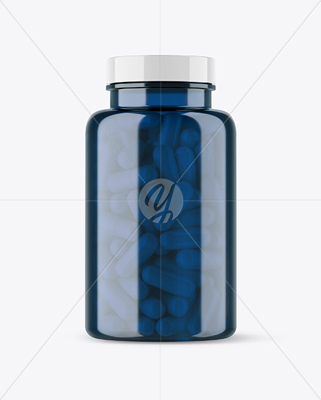 Colored Pills Bottle Mockup In Jar Mockups On Yellow Images Object Mockups