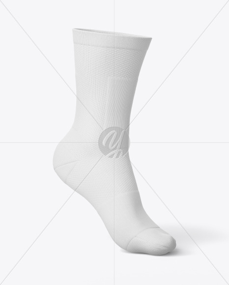 Download Compression Short Sock Mockup In Apparel Mockups On Yellow Images Object Mockups PSD Mockup Templates