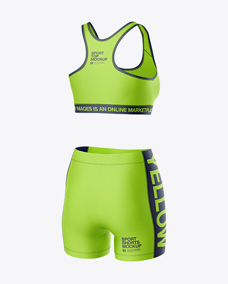 354+ Women`s Volleyball Shorts Mockup Back Half Side View PSD Mockups File