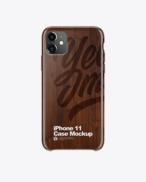 Download iPhone 11 Dark Wooden Case Mockup in Device Mockups on ...