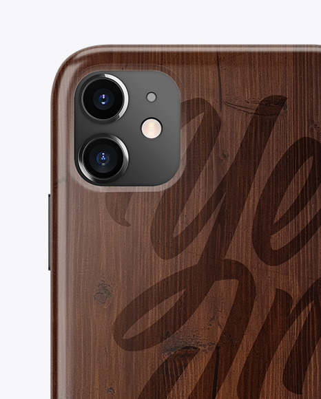 Download iPhone 11 Dark Wooden Case Mockup in Device Mockups on ...