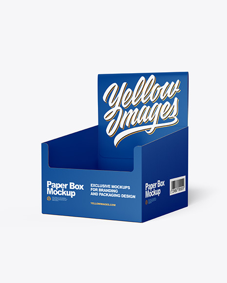 Display Box with Boxes Mockup PSD #3