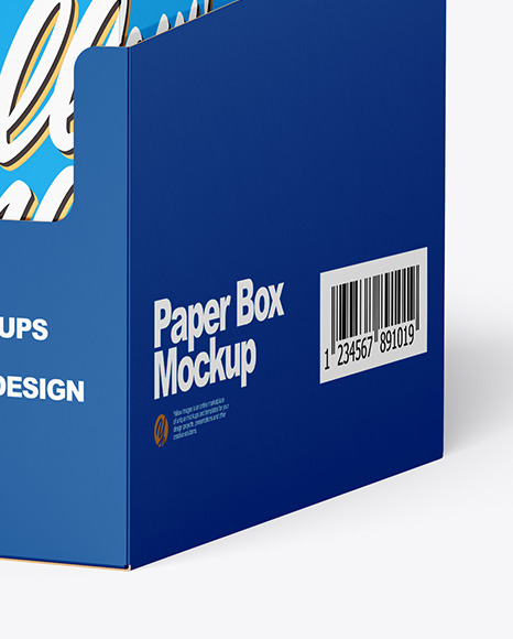 Display Box with Boxes Mockup PSD #5