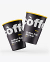 Kraft Coffee Cups Mockup