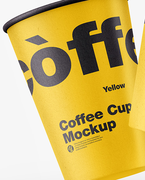Kraft Coffee Cups Mockup