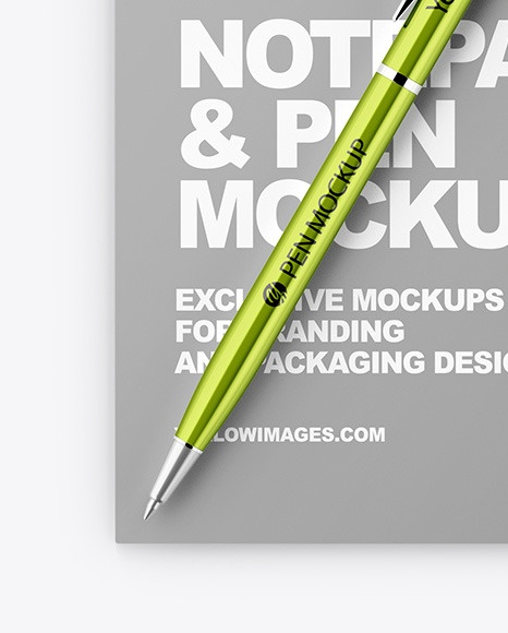 A6 Notepad   Pen Mockup PSD #6