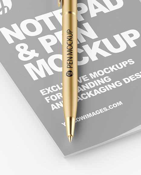 Notepad   Pen Mockup PSD #1