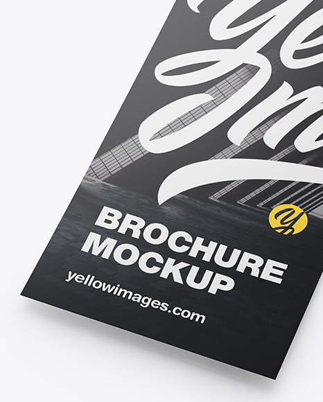 Download Glossy Flyer Mockup In Stationery Mockups On Yellow Images Object Mockups PSD Mockup Templates