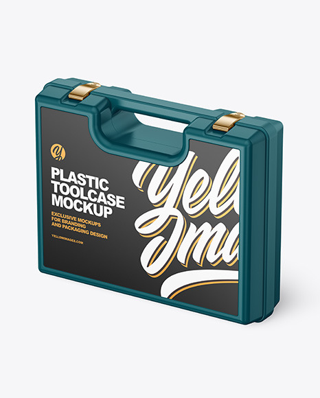 Plastic Tool Box Mockup in Object Mockups on Yellow Images Object Mockups