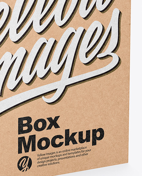 Kraft Box Mockup PSD #1
