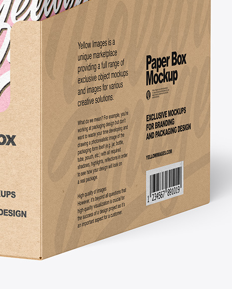Kraft Paper Display Box with Boxes Mockup PSD #6