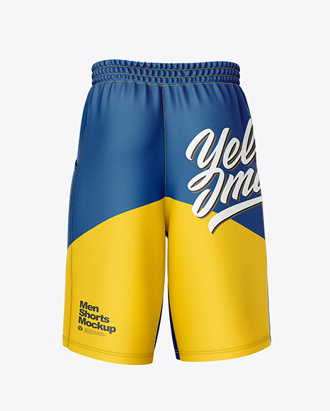 Download Compression Shorts Mockup Back View In Apparel Mockups On Yellow Images Object Mockups