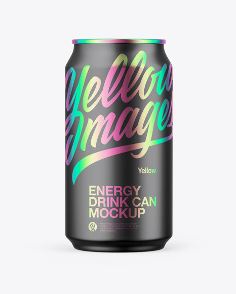 Matte Metallic Can Mockup PSD #2