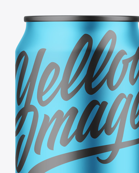 Matte Metallic Can Mockup PSD #1
