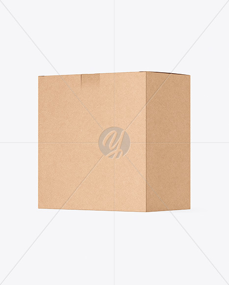 Download Kraft Box Mockup In Box Mockups On Yellow Images Object Mockups PSD Mockup Templates