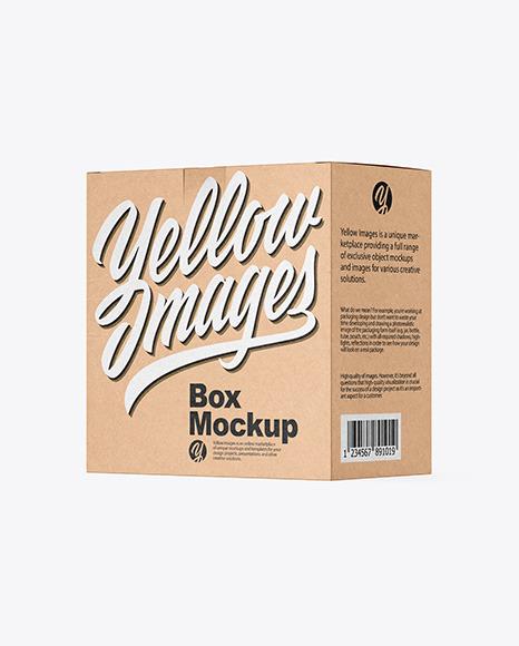 Download Kraft Box Mockup In Box Mockups On Yellow Images Object Mockups