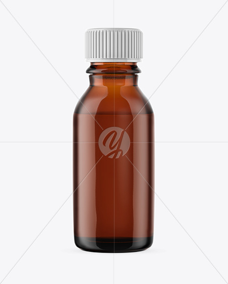 Amber Glass Bottle Mockup In Bottle Mockups On Yellow Images Object Mockups