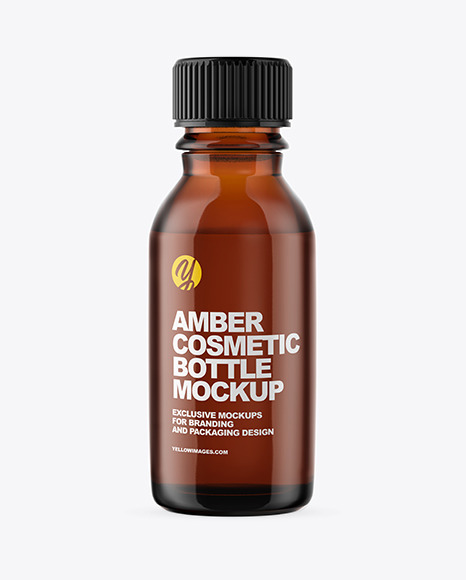 Download Amber Glass Bottle Mockup In Bottle Mockups On Yellow Images Object Mockups