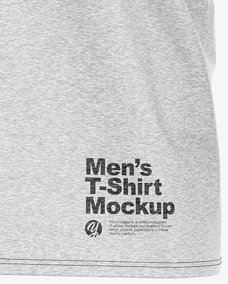 Download Melange Men's Long Sleeve T-Shirt Mockup | Yellow Author