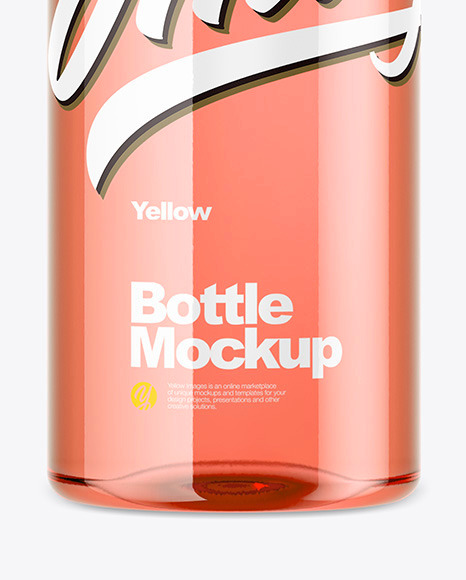 Clear Pet Bottle Mockup In Bottle Mockups On Yellow Images Object Mockups