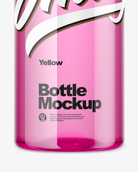 Color Pet Bottle Mockup PSD #1