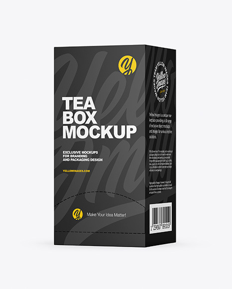 Download Tea Paper Box Mockup In Box Mockups On Yellow Images Object Mockups