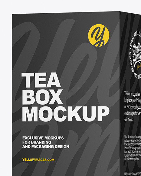 Download Tea Paper Box Mockup In Box Mockups On Yellow Images Object Mockups PSD Mockup Templates