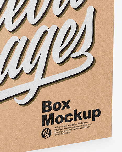 Kraft Box Mockup PSD #1