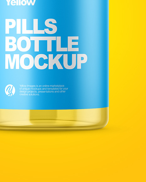 Download Empty Pills Bottle Mockup In Jar Mockups On Yellow Images Object Mockups PSD Mockup Templates