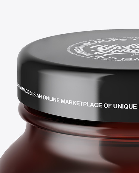 Download Amber Cosmetic Jar Mockup - High-Angle Shot | Yellow Author