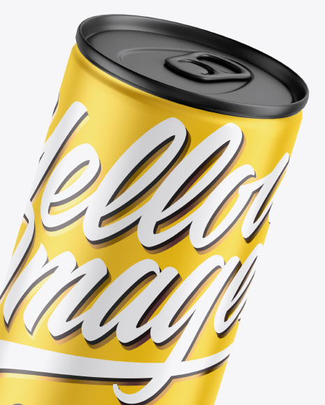 Matte Drink Can Mockup PSD #2