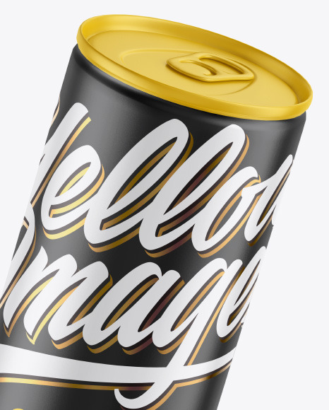 Matte Drink Can Mockup PSD #7