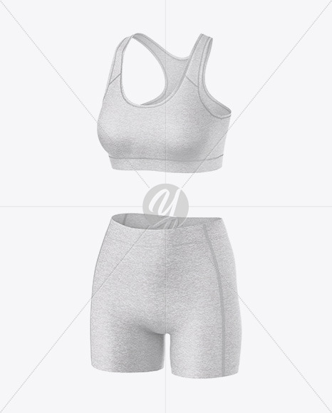 Women S Sports Bra Mockup Front View In Apparel Mockups On Yellow Images Object Mockups