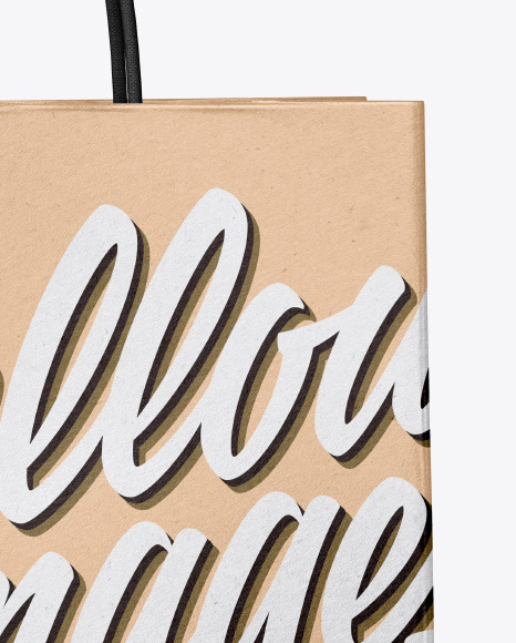 Download kraft Shopping Bag w/ Rope Handles Mockup in Bag & Sack ...