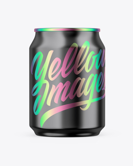 Glossy Metallic Can Mockup PSD #2