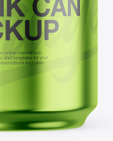 Glossy Metallic Can Mockup PSD #6