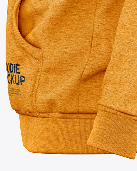 Download Melange Men S Full Zip Hooded Sweatshirt Mockup In Apparel Mockups On Yellow Images Object Mockups