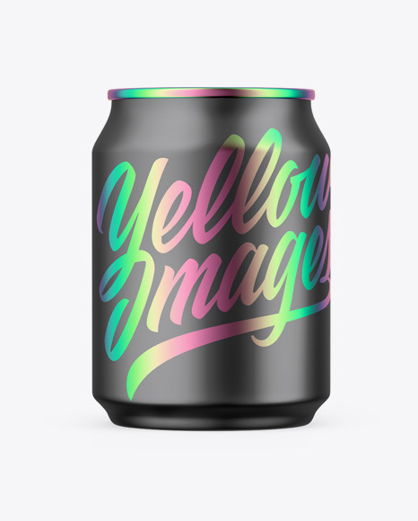 Matte Metallic Can Mockup PSD #2